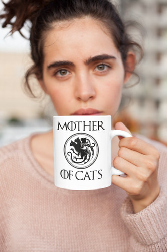 Taza Personalizada Game Of Thrones Taza Cerámica Gatos