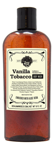 Benjamin Roe 'vanilla Tobacco' Premium Mens Body Wash 8 F