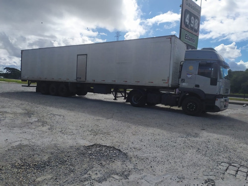 Imagem 5 de 11 de Conjunto Iveco Strallis Hd 380 Ano 2007 Com Baú 28 Palletes