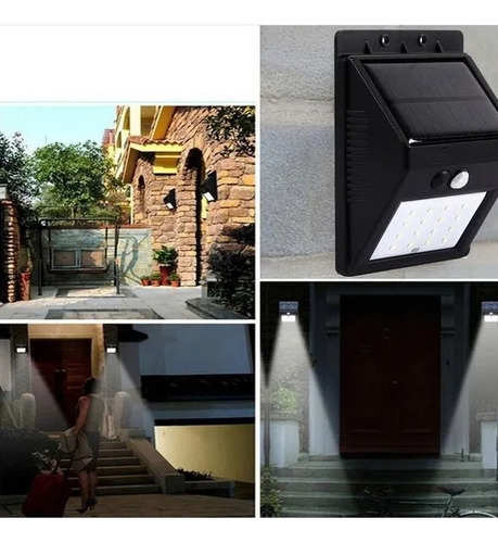 Luz Solar De Jardín Con Sensor De Luz Exterior De 30 Led