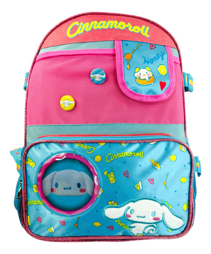 Mochila Cinnamoroll Hello Kitty Sanrio Primaria Ruz Original Rosa Cinamoroll