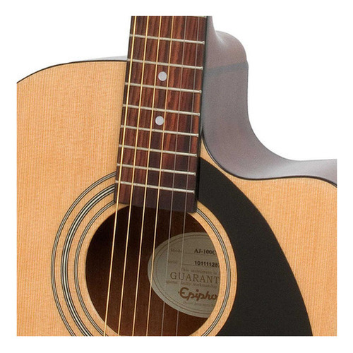 Guitarra eléctrico-acústica EpiPhone Aj100 Ce Folk Natural
