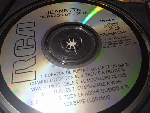 Cd Jeanette Corazón De Poeta (Usado)