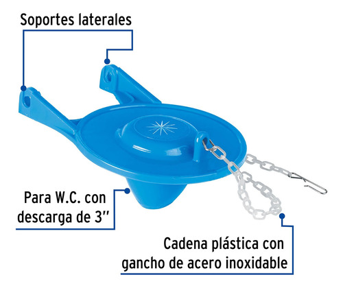 Sapo Pvc 3' Foset Sa-010 Con Cadena Acero Inoxidable
