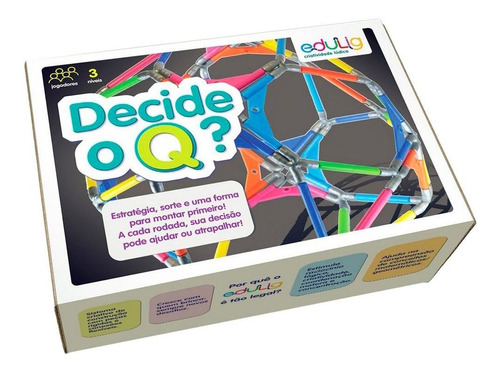 Jogo Edulig Decide O Q? 290 Peças E Conexões - Até 4 Jogador