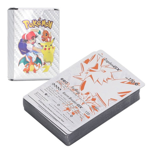 Lote 55 Cartas Pokémon Metalizado Plateado Alternativas 