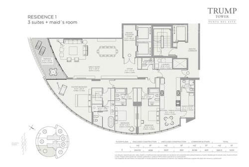 Trump Tower De Dos Dormitorio En Venta