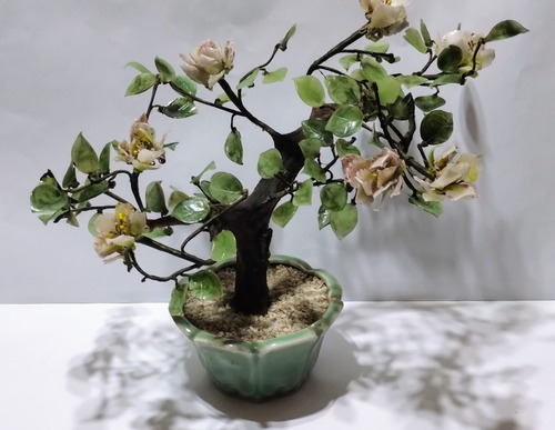 Árbol De La Vida Oriental Celadon Antiguo 35 Cm Alto 