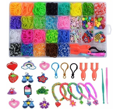 Hacer Pulsera Elástica 32 Rejillas + Abalorios