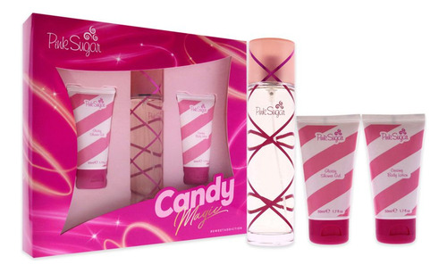 Set De Regalo Pink Sugar De 3 Piezas Standard Edt De Aquolin