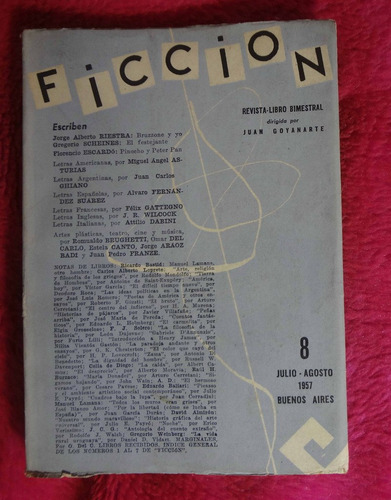 Ficcion Revista Libro Bimestral N8 Año 1957 Asturias Wilcock