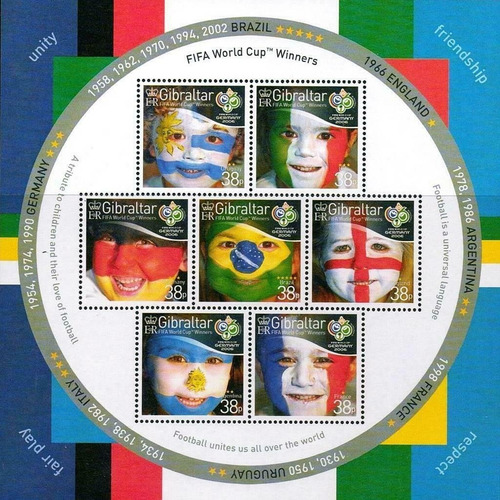 2006 Mundial Fútbol Alemania - Gibraltar (bloque) Mint
