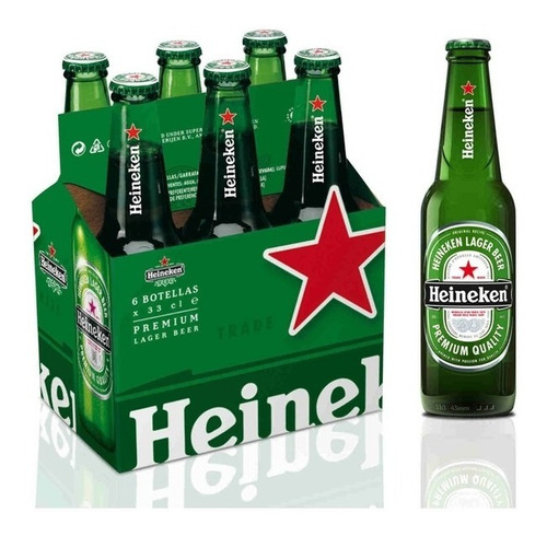 Porrón Heineken X 330ml ((( Six Pack ))) 6 Unidades