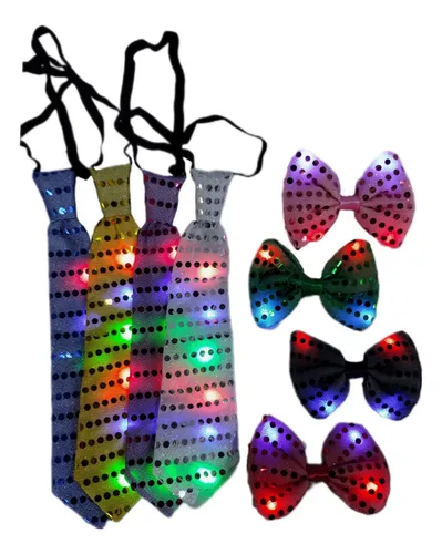 comprar Cotillon Luminoso Moños Y Corbatas Led Pack Especial X5