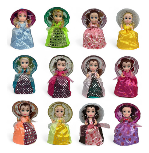Set 3 Muñecas Juguete Niña Princesa En Cupcake Convertible