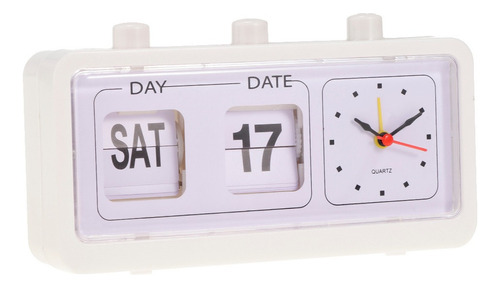 Relógio De Mesa Retrô Com Mudança De Data/dia E Volta