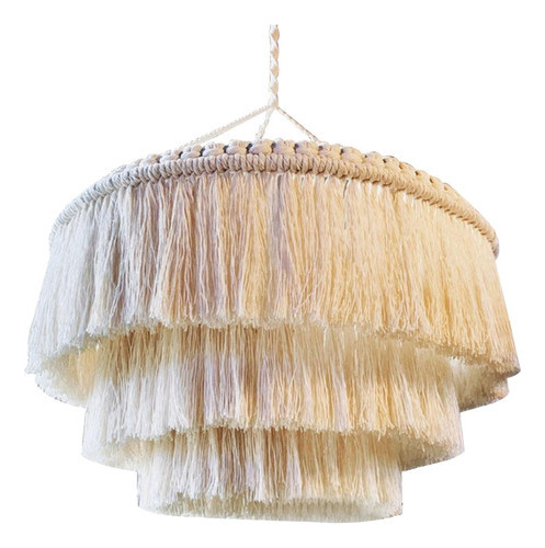 Macrame Lamp Shade Boho Tassel Light Shade Para Sala De