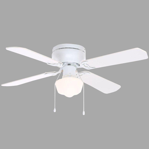 Ventilador de techo Littleton 112044 blanco con 4 aspas color blanco y roble blanqueado de mdf, 42" de diámetro 120 V