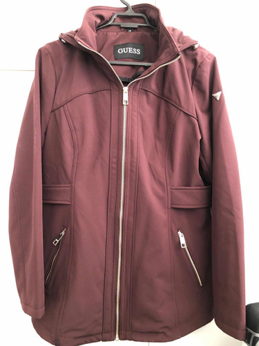 Parka Campera Guess Mujer Bordo Talla L Nueva