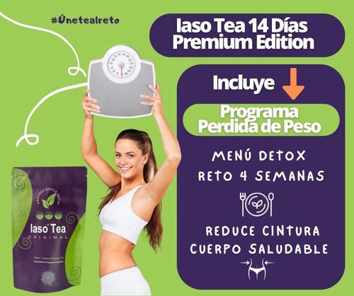 Iaso Premium® Té 4 En 1 Reduce Peso Cortisol Colesterol 28g