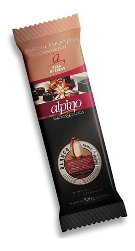 Imagen 1 de 3 de Baño De Chocolate Alpino Lodiser En Tableta 500g | Blanco |