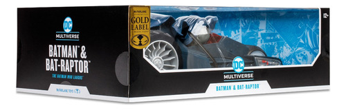 Sm Mcfarlane Vehículo Bat Raptor Con Batman (gold Label)
