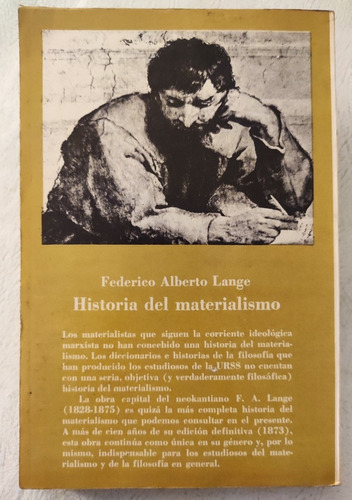 Historia Del Materialismo 1. Friedrich A Lange. Filosofía (Reacondicionado)