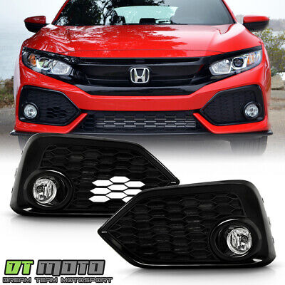 For 2017-2019 Honda Civic Hatchback Bumper Fog Lights Dr Yyk