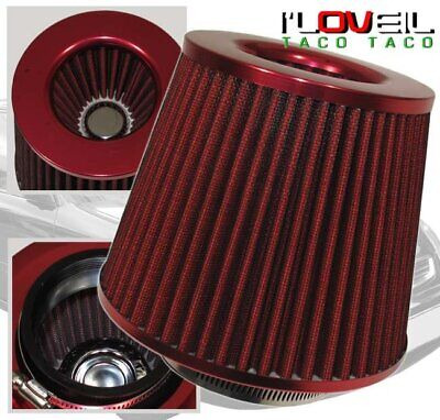 3  High Flow Washable Car/truck Air Intake Filter Red Ce Yyo