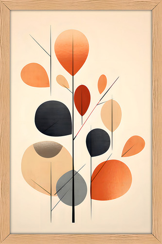 Quadro Decorativo Abstrato 60x40 Moderno Moldura Virtual 3d Cor Img05 Armação Madeira