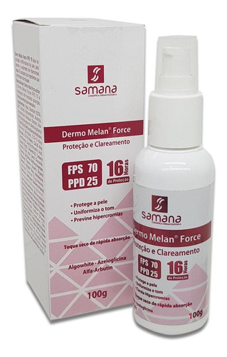 Dermo Melan Force Fps70 Ppd25 100g - Proteção E Clareamento