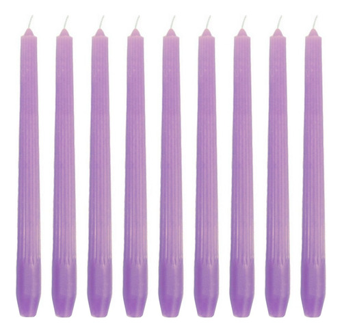 Kit 10 Vela Riscada 25 Cm Lilás Roxa Decoração Casamento