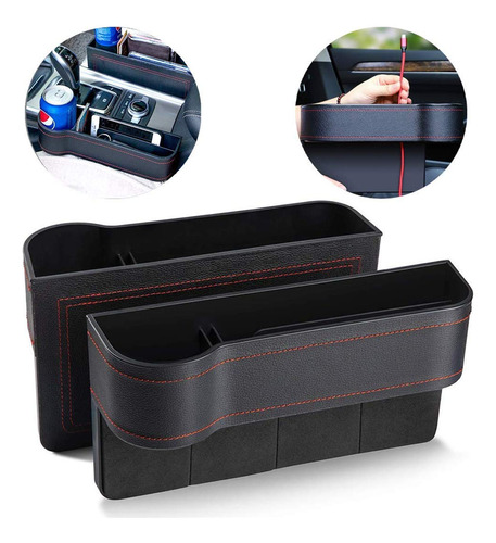 2 Piezas De Catch Catcher Box Caddy Seat Slit Pocket Storage