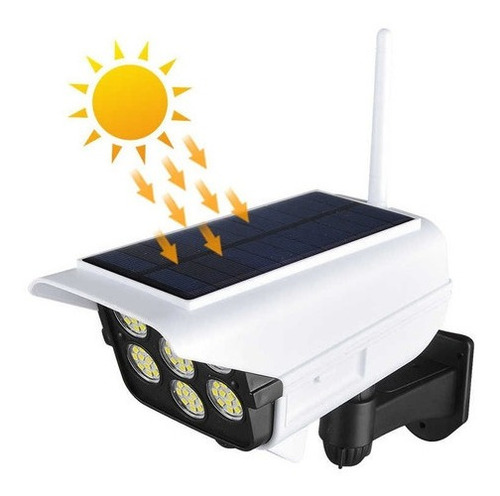 Foco Solar Estilo Camara Sensor De Movimiento Control Remoto
