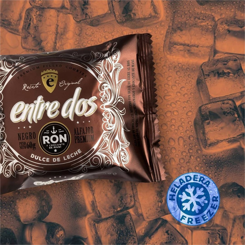 Imagen 2 de 7 de Alfajor Premium Entre Dos - Caja X12 Ud Choco Ddl Al Whisky