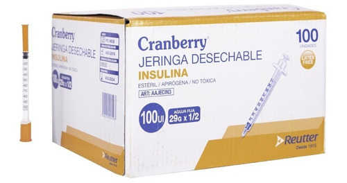 Jeringa Insulina 29gx5/16 100 Unidades 