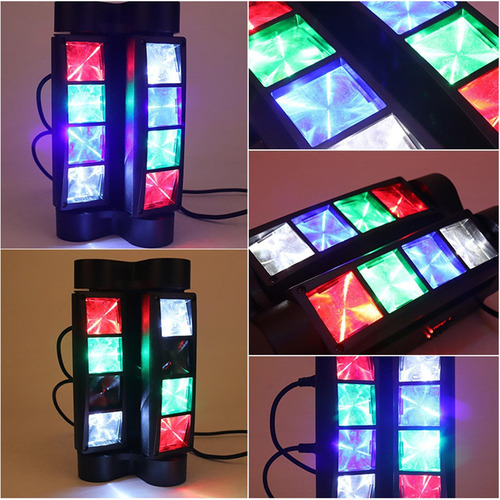 Eight Eyes Rgbw Mini Rotate Beam Light Luz De Escenario De