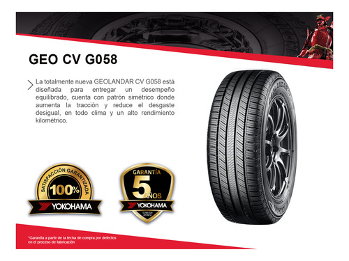 Llanta Yokohama Geo G058 225/70r16 103h