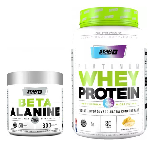 Proteína Platinum 2lb + Beta Alanina 300g Star Nutrition