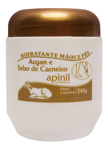 Imagem 1 de 3 de Gel Hidratante Mãos E Pés Argan E Sebo Carneiro 240g Apinil