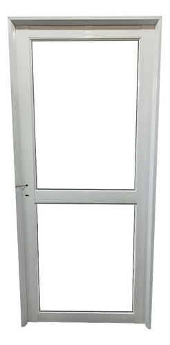 Puerta Aluminio 60x200 Vidriada Blanco Herrero Aberplus