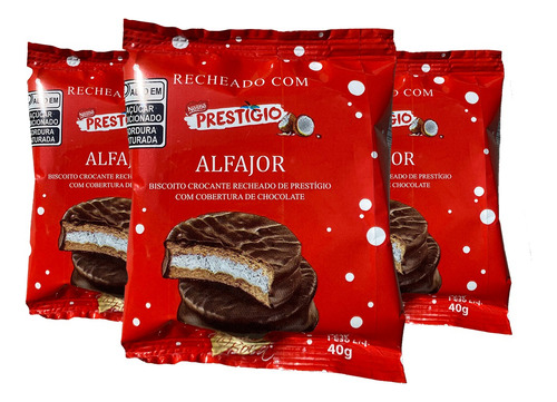 Caixa 18 Unidades Alfajor Água Na Boca 40gr Prestigio