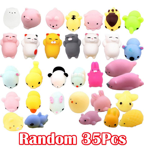 35pcs Juguetes De Estrés Mochi Squishy Animales