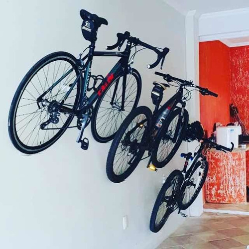 Imagem 8 de 10 de 3 Suportes De Parede P/ Pendurar 3 Bicicletas - Decora Bike