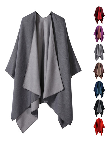 Manta De Invierno Para Mujer, Poncho, Capas, Chales, Cardiga