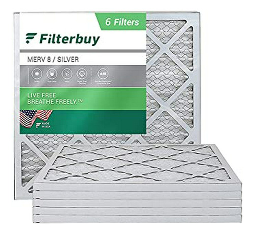 Filterbuy 14x14x1 Merv 8 De Filtro Plisado Ac Horno De Aire,