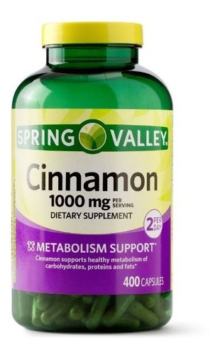 Canela 1000mg Spring Valley Cinnamon Baja Colesterol Metabol Sabor Neutro