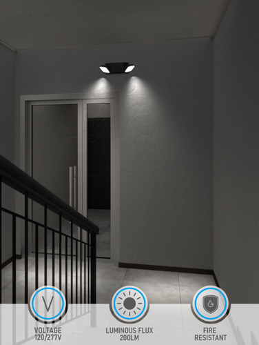 Torchstar - Pack De 4 Luces De Emergencia Led Con Batería De Respaldo, Dos Cabezas Ajustables, Certificadas Por Ul & Fcc, Ac 120/277v