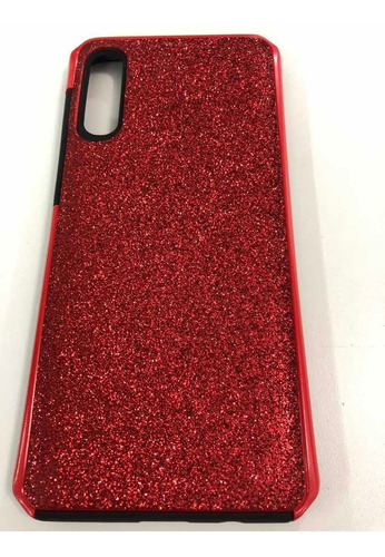 Funda Reforzada Compatible Con Samsung A70 Brillos Rojo