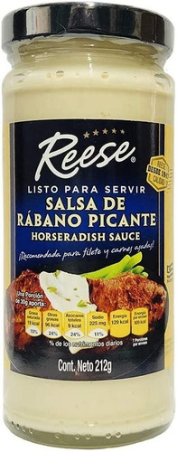 Salsa Reese Rábano Picante Horseradish 212g